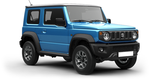 Suzuki Jimny Синий с черной крышей Brisk Blue Metallic + Bluish Black Pearl