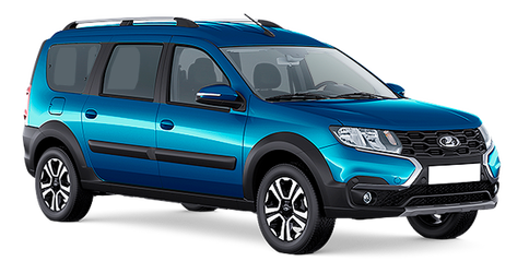 Lada Largus Cross Серебристый темно синий 