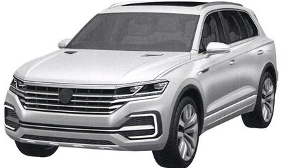 В Сети раскрыли дизайн нового Volkswagen Touareg