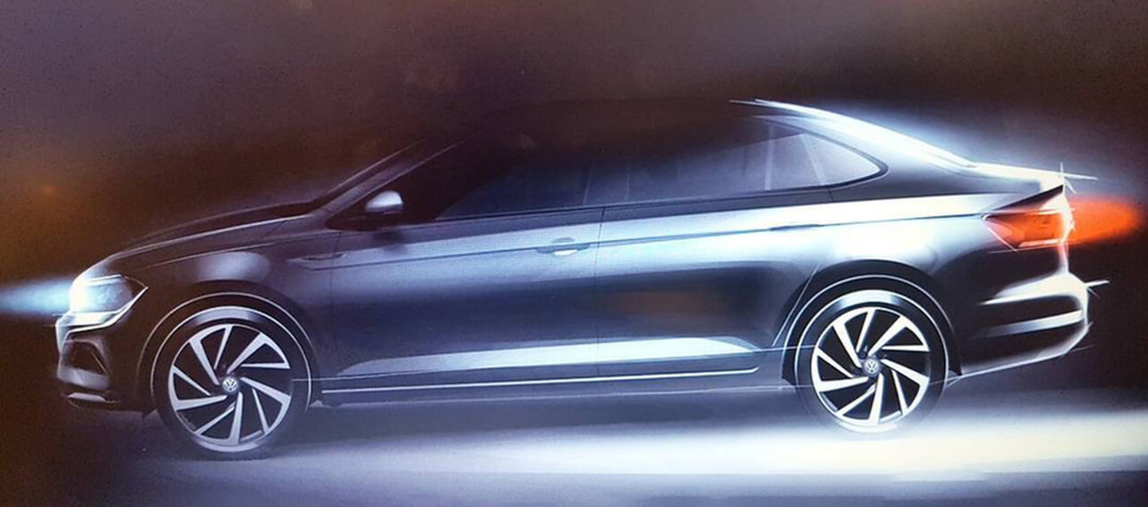 В Сети «засветился» седан VW Polo поколения next